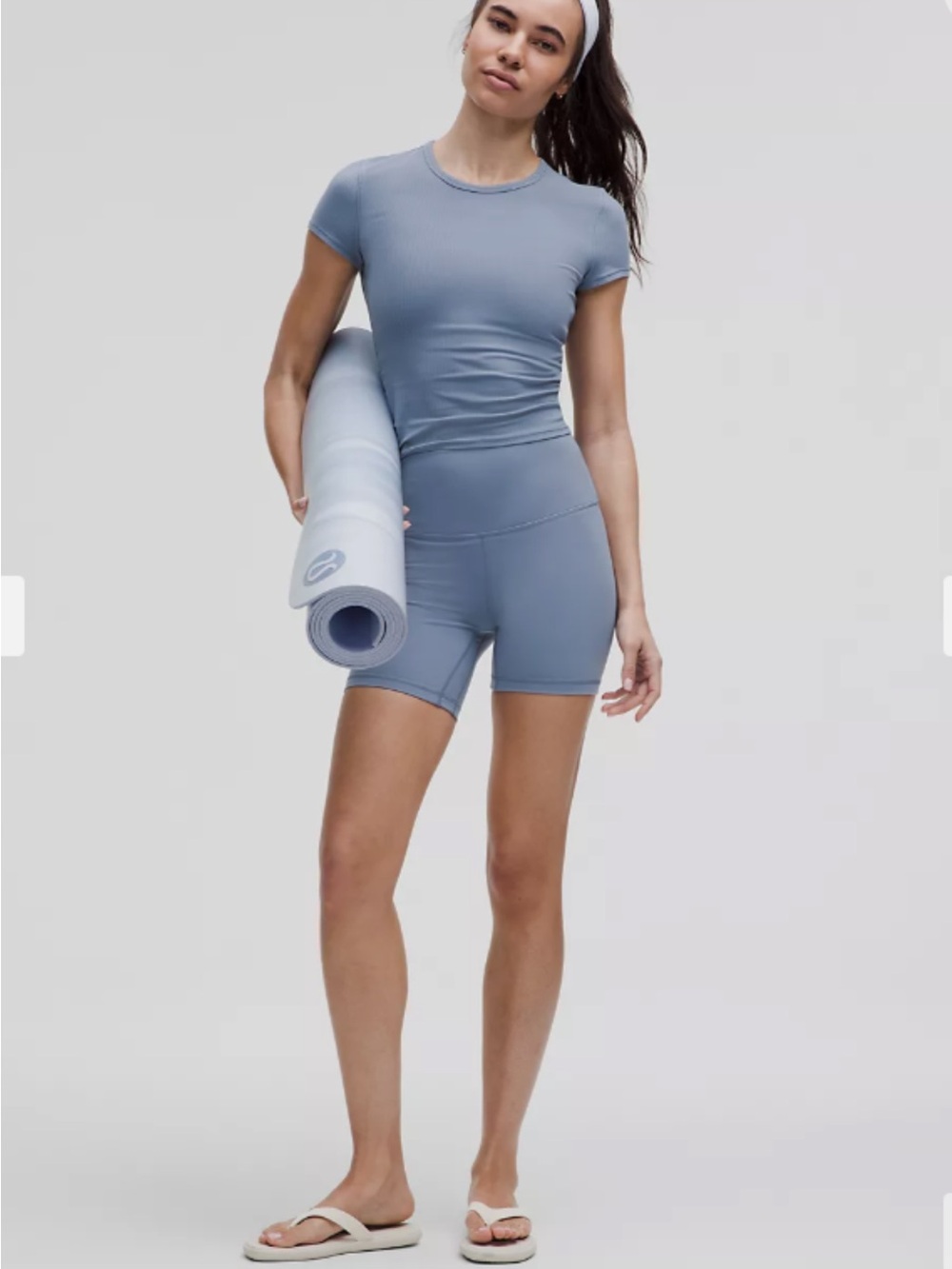 LULULEMON | Align High Rise Short 6” In Washed Denim